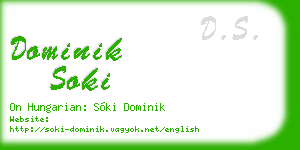 dominik soki business card