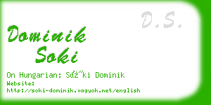 dominik soki business card